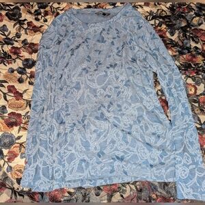 Simply Vera Vera Wang women's blue long sleeve shirt